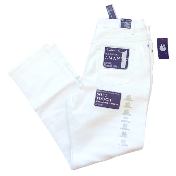 Gloria Vanderbilt Amanda Classic White Jeans Size 10 Short 29” Inseam - Picture 1 of 6